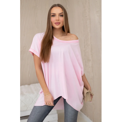 Moteriški rožiniai marškinėliai Jumpy-Vienspalviai marškinėliai-Marškinėliai