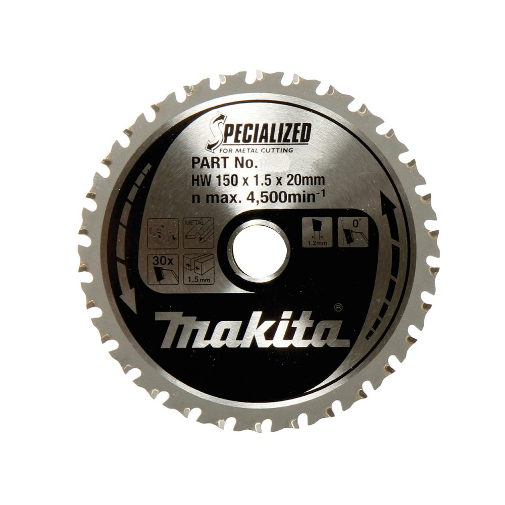 Pjovimo diskas metalui MAKITA 150x20x1,6mm 52T Alu-Metalo pjovimo diskai-Pjovimo diskai