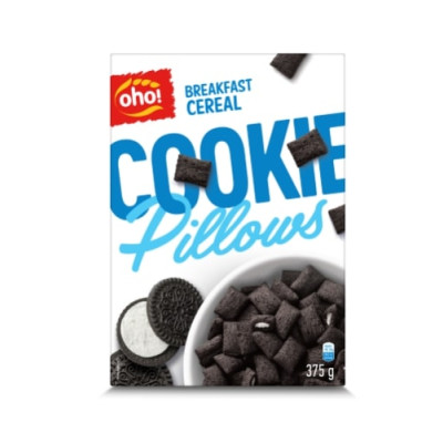 Sausi pusryčiai OHO Cookie pillows 375 g-Dribsniai-Bakalėja