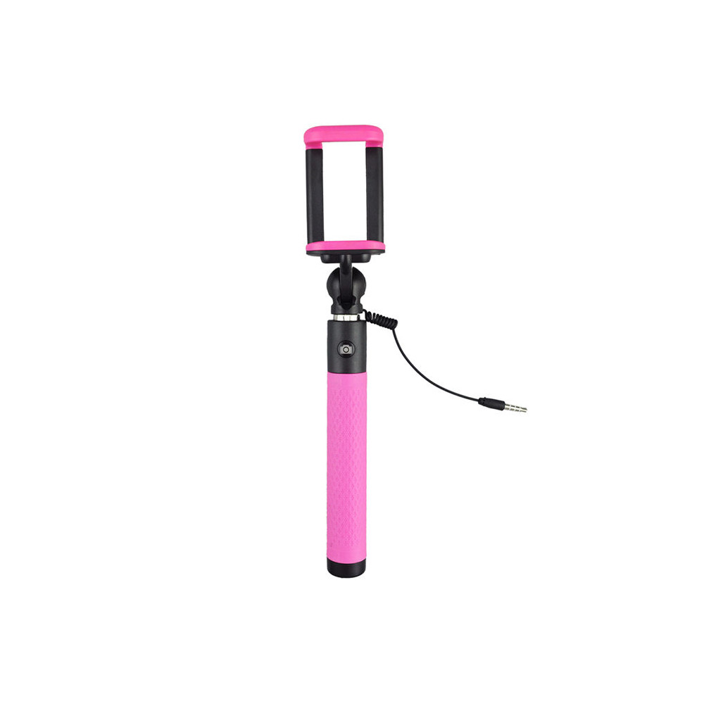 Caruba Selfie Stick Plug & Play Pink-Telefonų priedai-Auto ir moto prekės