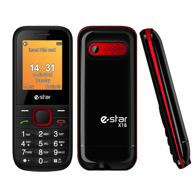 Mobilus telefonas eSTAR X18 Feature Phone Dual SIM Raudonas-Mygtukiniai telefonai-Mobilieji