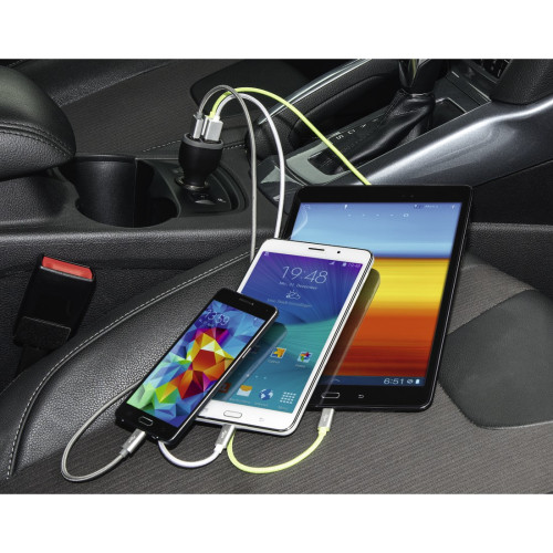 Car Charger, 3x USB, 5.2 A, black-Krovikliai-Mobiliųjų telefonų priedai