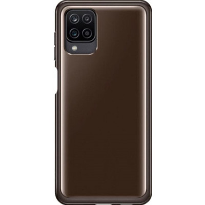 Dėklas Samsung QA125TBE Soft Clear Cover for Samsung Galaxy A12 Black / Black