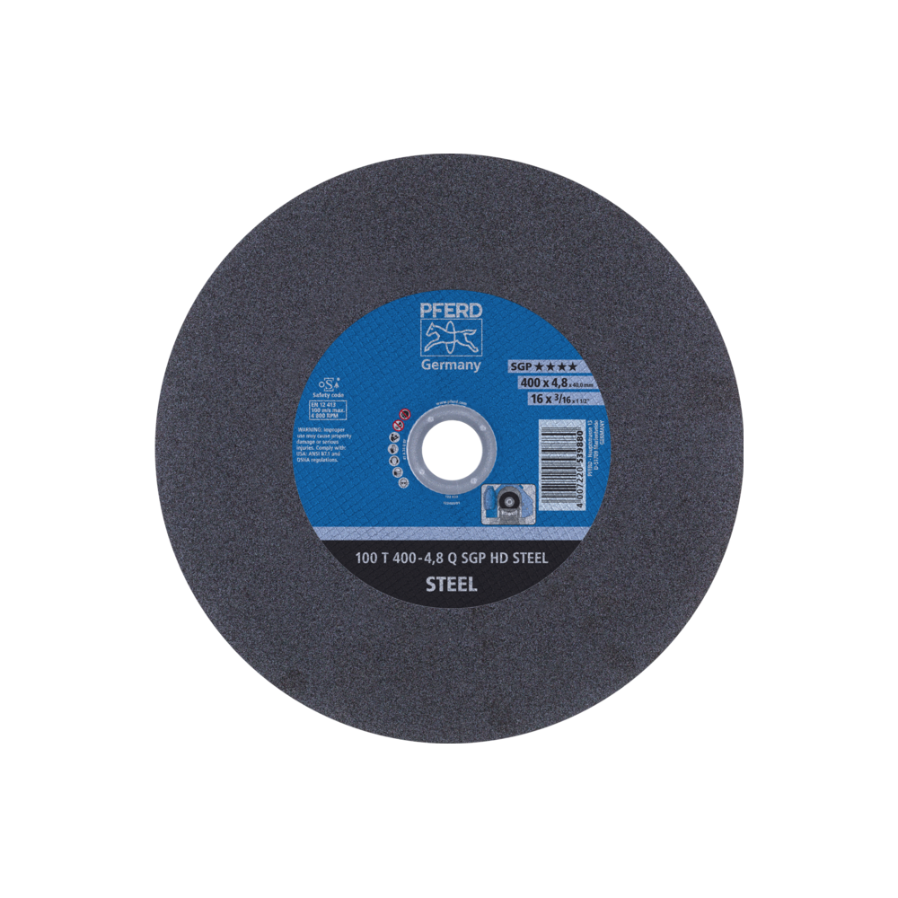Pjovimo diskas PFERD 100 T400-4.8 Q SG HD Steel-Abrazyviniai metalo pjovimo diskai-Medžio ir