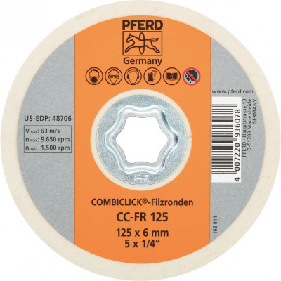 Tekstilinis poliravimo diskas PFERD CC-FR 125-Poliravimo priemonės-Priedai įrankiams
