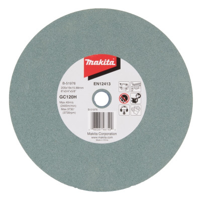 Galandimo diskas MAKITA 205x19x15,88mm GC120 (Cu,Ni,Ms,Zn)-Galandimo staklės-Medžio ir metalo