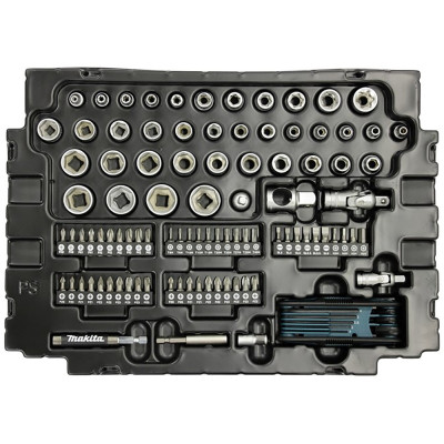 120 dalių rankinių įrankių rinkinys MAKPAC lagamine E-08713-Atsuktuvų antgaliai