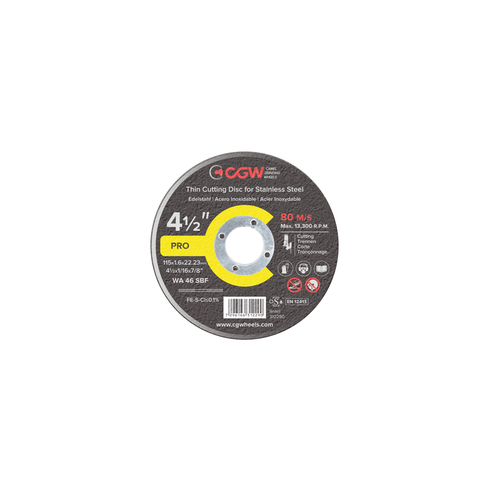 Pjovimo diskas CGW INOX ZA 36 SBF 125x2,0x22,23mm-Abrazyviniai metalo pjovimo diskai-Medžio ir