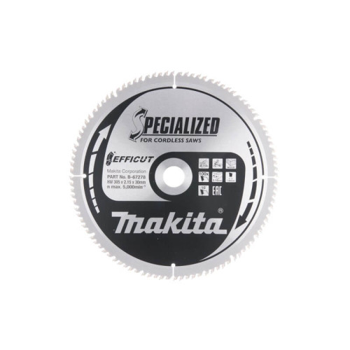Pjovimo diskas MAKITA Efficut 305x30x2,15mm T100-Medžio pjovimo diskai-Pjovimo diskai