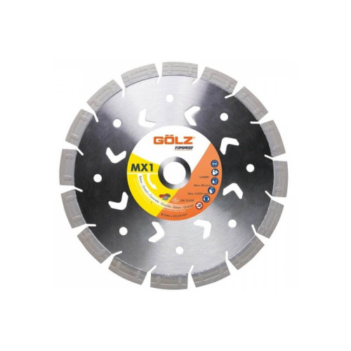 Deimantinis diskas GOLZ MX1 230x22,2mm-Deimantiniai diskai-Pjovimo diskai