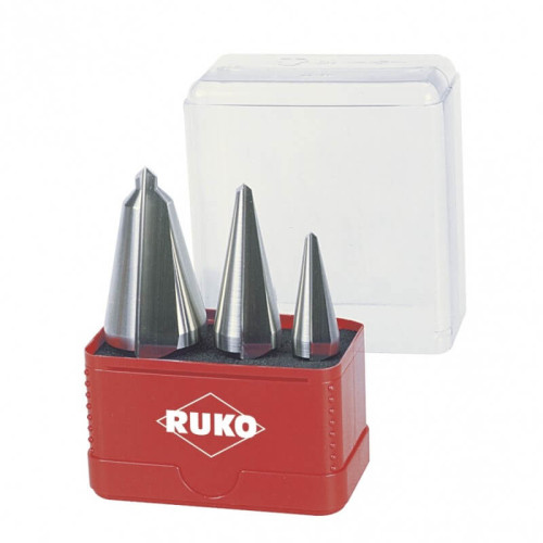 3 kūginių grąžtų rinkinys RUKO HSS-Grąžtų rinkiniai-Metalo grąžtai