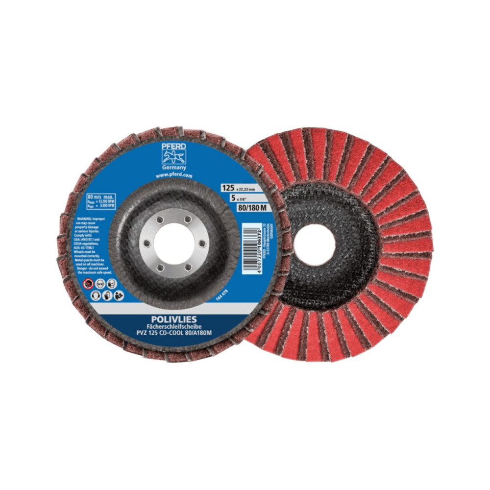 Galutinio šlifavimo diskas PFERD PVZ 125 CO-Cool 60A/100G-Lapeliniai šlifavimo diskai-Abrazyvai
