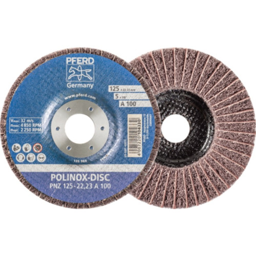 Šlifavimo diskas PFERD PNZ 125x22,23mm A100-Lapeliniai šlifavimo diskai-Abrazyvai