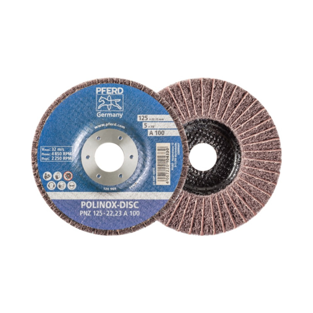 Šlifavimo diskas PFERD PNZ 125x22,23mm A100-Lapeliniai šlifavimo diskai-Abrazyvai