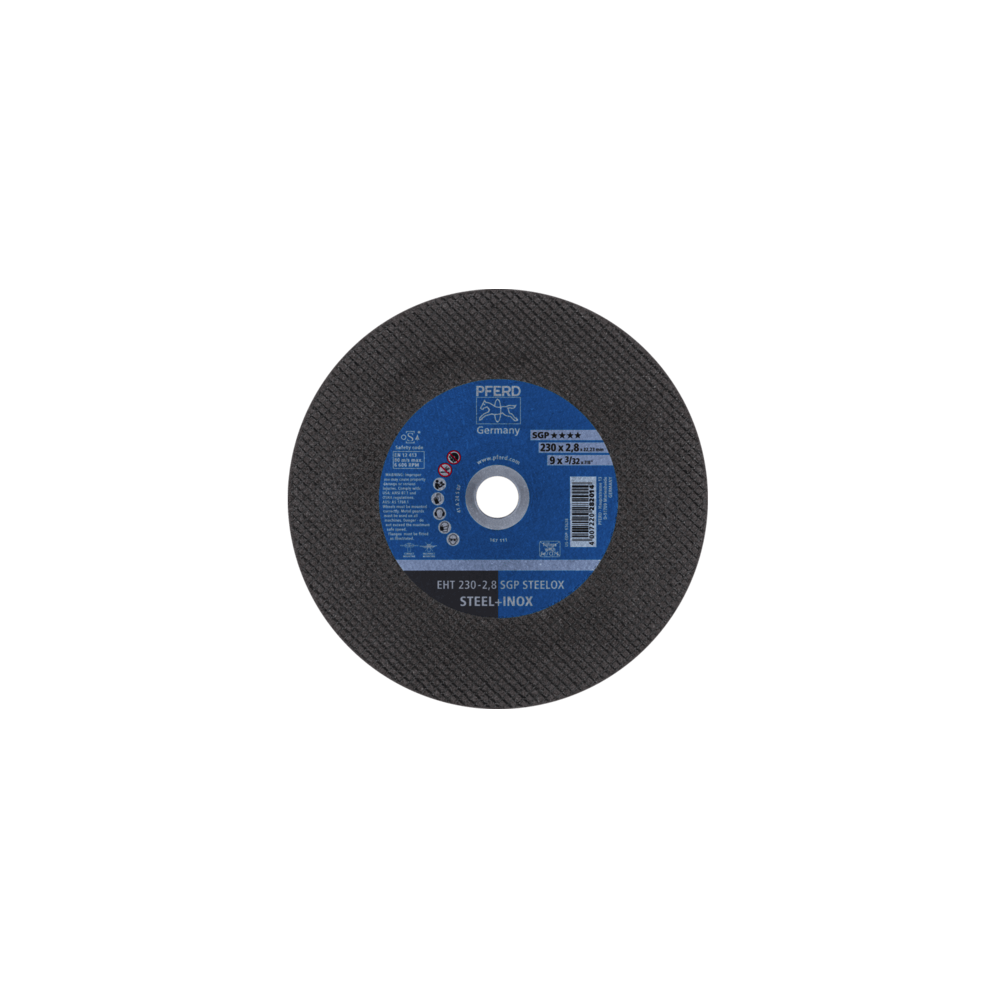 Pjovimo diskas PFERD EHT 230-2,8 SGP STEELOX-Abrazyviniai metalo pjovimo diskai-Medžio ir