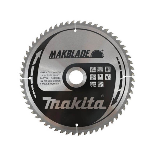 Pjovimo diskas MAKITA Makblade 255x30x2,3mm 60T 5°-Medžio pjovimo diskai-Pjovimo diskai