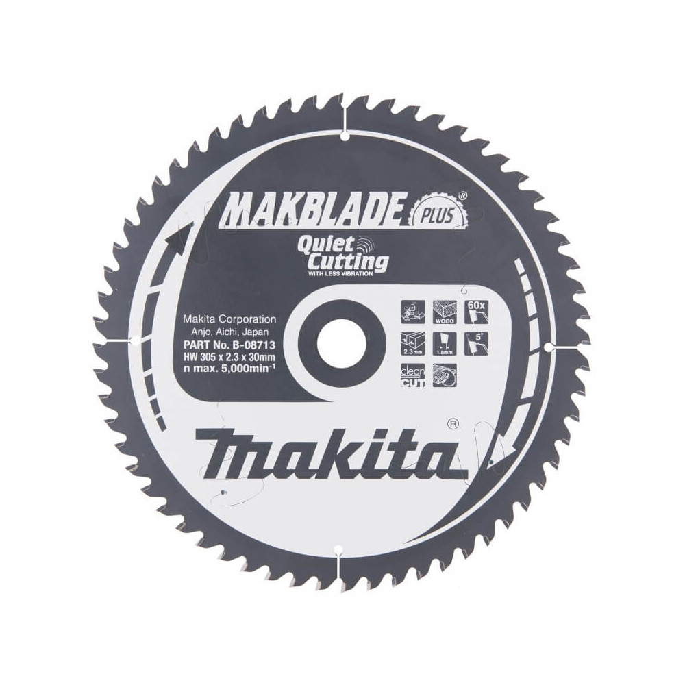 Pjovimo diskas MAKITA Makblade plus 305x30x2,3mm 60T 5°-Medžio pjovimo diskai-Pjovimo diskai