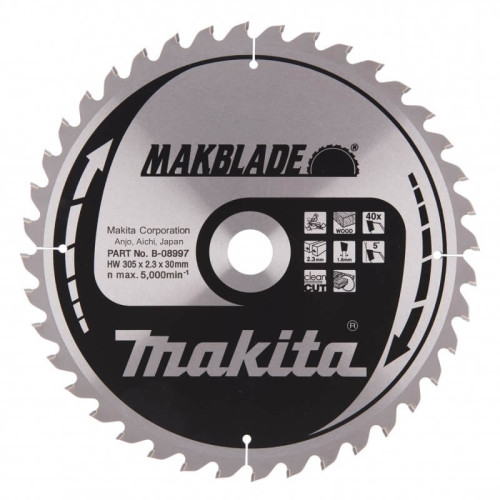 Pjovimo diskas MAKITA Makblade 305x30x2,3mm 40T 5°-Medžio pjovimo diskai-Pjovimo diskai