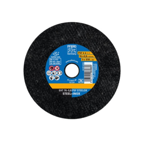 Metalo pjovimo diskas PFERD EHT76-0,8 A60 P PSF-INOX-Abrazyviniai metalo pjovimo diskai-Medžio