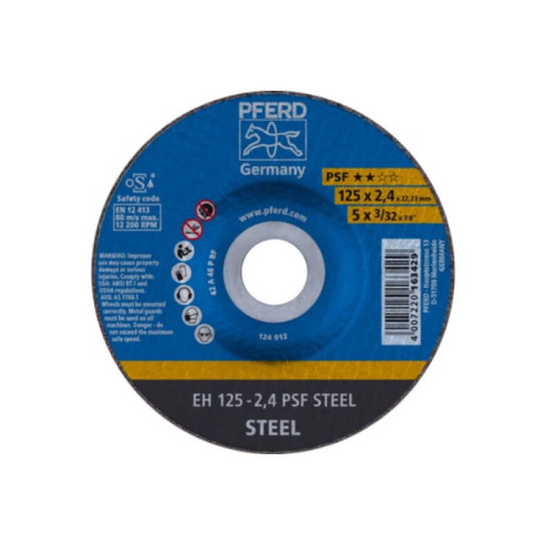 Metalo pjovimo diskas PFERD EH 125x2,4mm A46 P PSF-Abrazyviniai metalo pjovimo diskai-Medžio