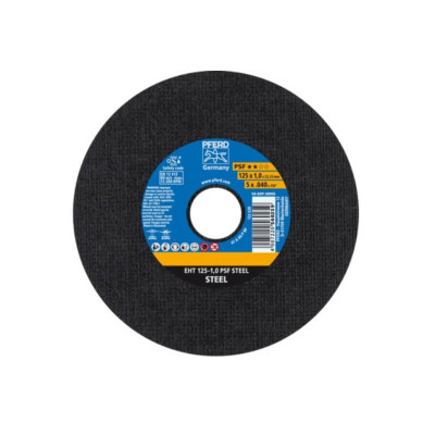 Metalo pjovimo diskas PFERD EHT 125x1,0mm A60 P PSF-Abrazyviniai metalo pjovimo diskai-Medžio