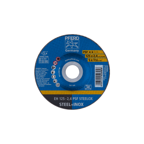 Pjovimo diskas PFERD EH125-2.4 PSF STEELOX-Abrazyviniai metalo pjovimo diskai-Medžio ir metalo