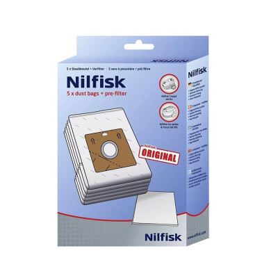 Dulkių filtro maišeliai NILFISK Coupe serijos siurbliams, 5 vnt.-Priedai dulkių