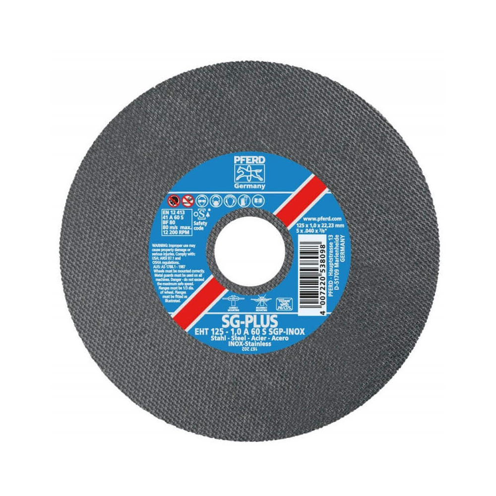 Atpjovimo diskas PFERD EHT125-0,8 A60 S SGP Inox X-SLIM-Abrazyviniai metalo pjovimo