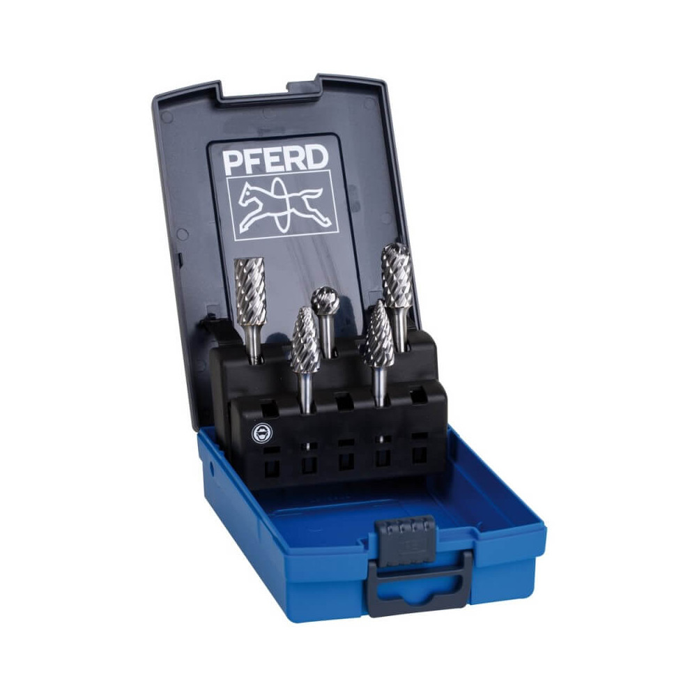 HM frezų rinkinys PFERD 1812 STEEL-Šlifavimo frezos-Elektriniai įrankiai