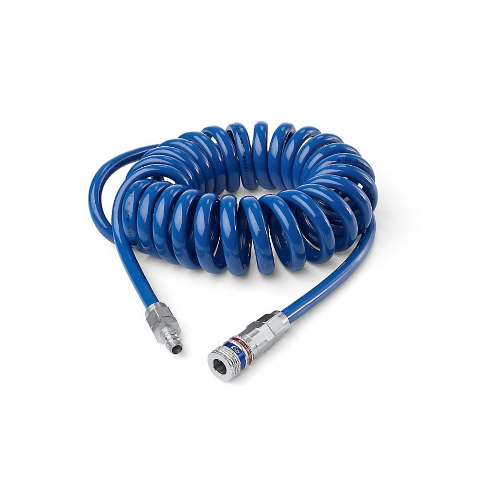 Spiralinė žarna su jungtimis CEJN Esafe 6,5x10mm 4m, mėlyna-Oro žarnos-Pneumatinė įranga