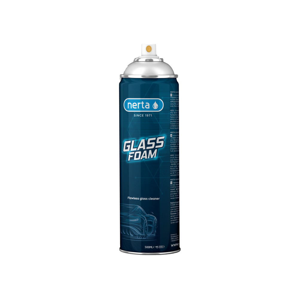 Putos automobilių stiklų valymui NERTA GlassFoam 500 ml-Langų plovimo priemonės-Plovimo chemija