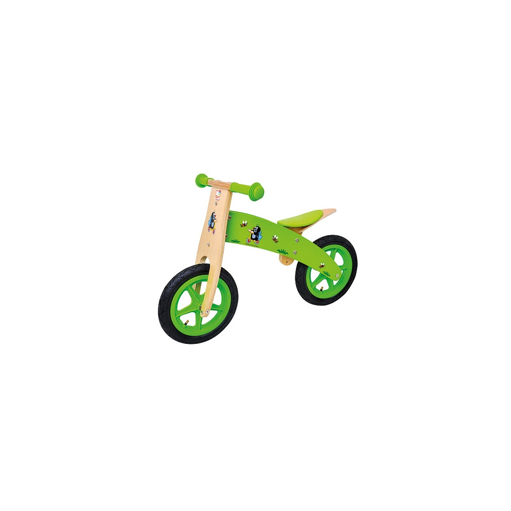 Medinis balansinis dviratis "Mažasis kurmiukas" (žalias)-Kitos prekės-Aksesuarai ir kita