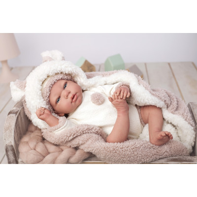 Reborn kūdikėlis su šiltu pleduku, 40 cm-Reborn lėlės-ARIAS Lėlės