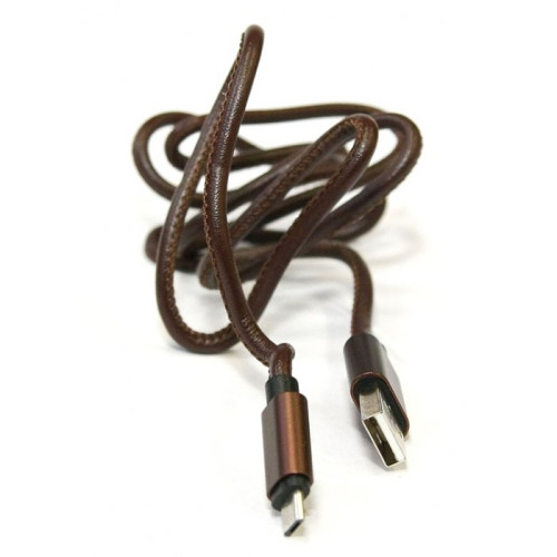 LAIDAS Toti T-UU23 leather Micro USB cable 1m-Laidai, kabeliai, adapteriai-IT technika