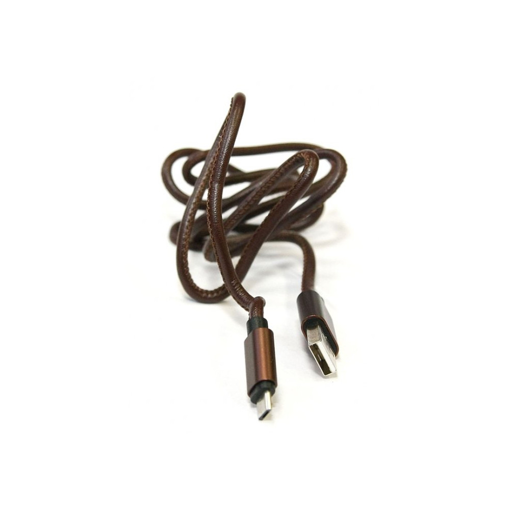 LAIDAS Toti T-UU23 leather Micro USB cable 1m-Laidai, kabeliai, adapteriai-IT technika