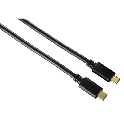 LAIDAS HAMA USB 2.0 Type C Cable gold-plated double shielded 0.75 m-Telefonų laidai ir