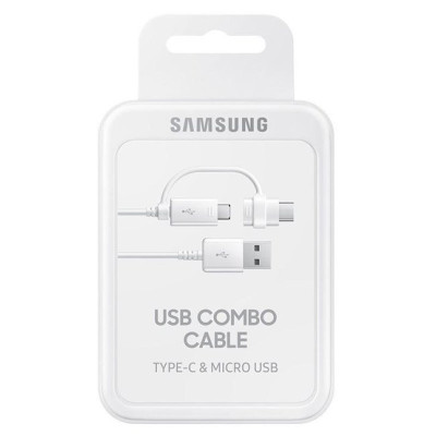 ADAPTERIS SAMSUNG DG930DWEG micro USB & USB-C / White EP-DG930DWEGWW-Laidai, kabeliai