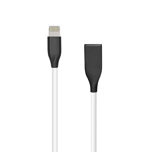 Silikoninis kabelis USB-Lightning, baltas-Telefonų laidai ir jungtys-Mobiliųjų telefonų priedai