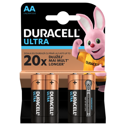 Baterijos DURACELL Ultra AA, 4vnt.-Elementai, baterijos-Smulki elektronika