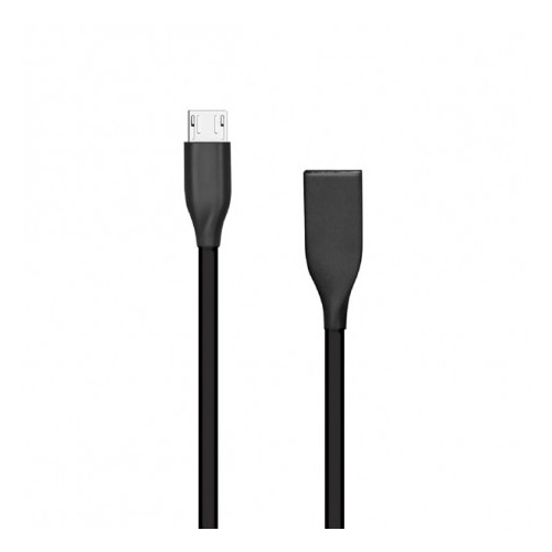 Silikoninis kabelis USB-Micro USB (juoda-Telefonų laidai ir jungtys-Mobiliųjų telefonų priedai