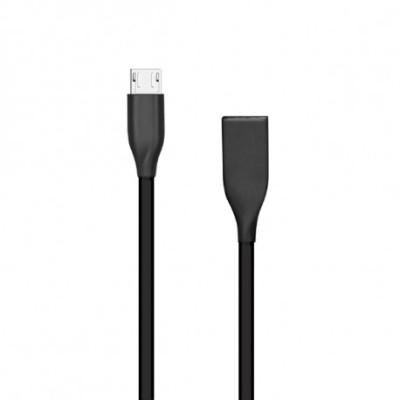 Silikoninis kabelis USB-Micro USB (juoda-Telefonų laidai ir jungtys-Mobiliųjų telefonų priedai