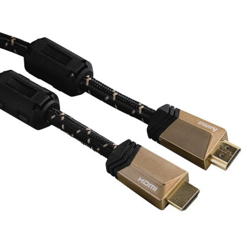 KABELIS HAMA Premium HDMI™ Cable with Ethernet, plug - plug, ferrite, metal, 3.0 m-Priedai