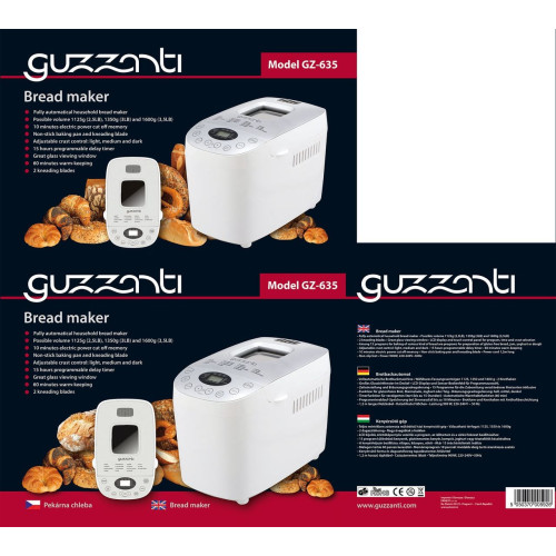 Duonkepė GUZZANTI GZ-635-Duonkepės-Maisto ruošimo prietaisai