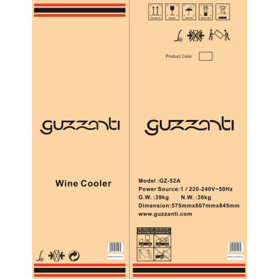 Vyno šaldytuvas Guzzanti GZ 52A-Vyno šaldytuvai-Stambi virtuvės technika