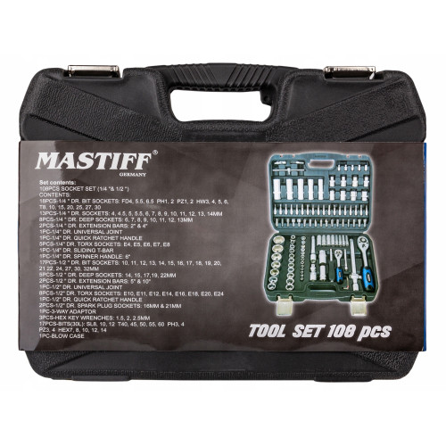 Įrankių rinkinys 108MAS Mastiff+40 ZES19 (2 dėžės)-Įrankių rinkiniai-Rankiniai įrankiai