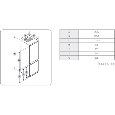 Montuojamas šaldytuvas Samsung BRB26715CWW-Šaldytuvai-Stambi virtuvės technika