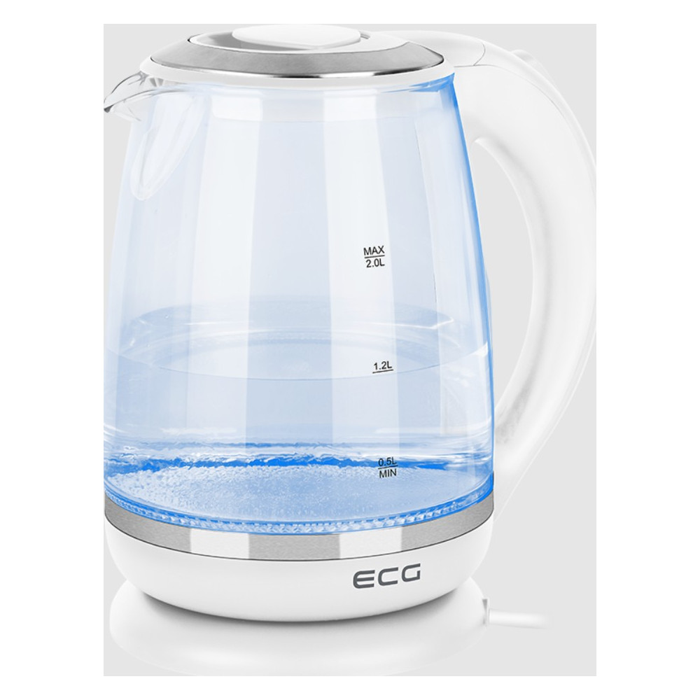 Elektrinis virdulys ECG RK 2020 White Glass-Virduliai-Maisto ruošimo prietaisai