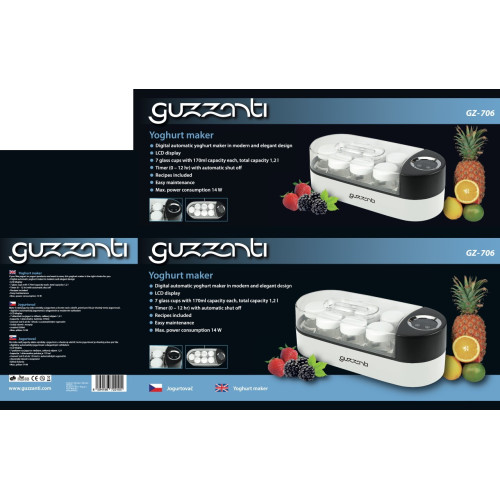 Jogurto gaminimo aparatas Guzzanti GZ 706-Ledų ir jogurto gaminimo aparatai-Maisto ruošimo