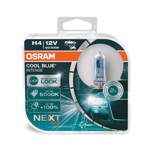 Osram lemputės COOL BLUE H4 Intense +100% NEXT gen-OSRAM-Halogeninės lemputės