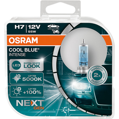 Osram lemputės COOL BLUE H7 Intense +100% NEXT gen-OSRAM-Halogeninės lemputės